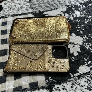 Bandolier 13pro max leather phone case,expandable